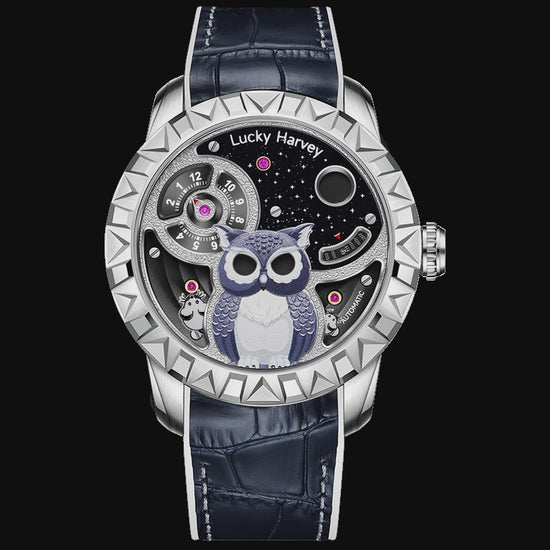 Silver Owl Automatic New Watch Luminous Dial Lucky Harvey TIMEMASTER
