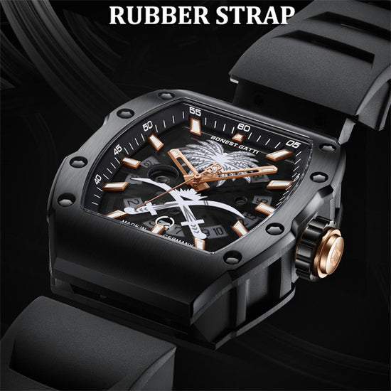 BONEST GATTI Skeleton Movement Watch Auto Calendar Citizen Automatic Mechanical Movement Luminous Sapphire Men's watch BG9904 TIMEMASTER