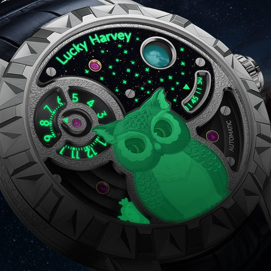 Silver Owl Automatic New Watch Luminous Dial Lucky Harvey TIMEMASTER